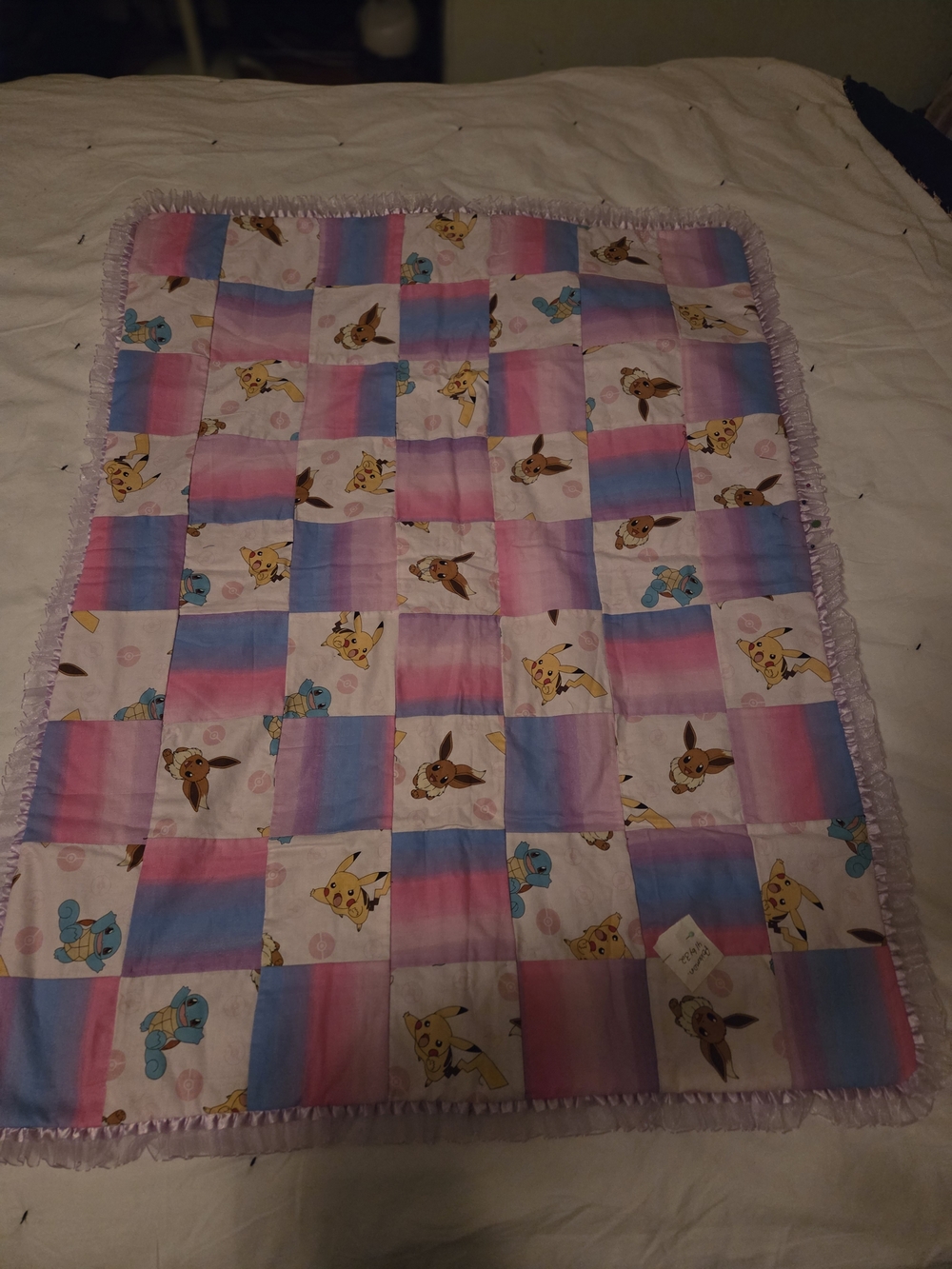 Patchwork Quilt - Pink Purple Blue